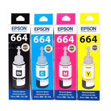 Tinta Epson Original 664 70ml (Black, Cyan, Magenta, Yellow)